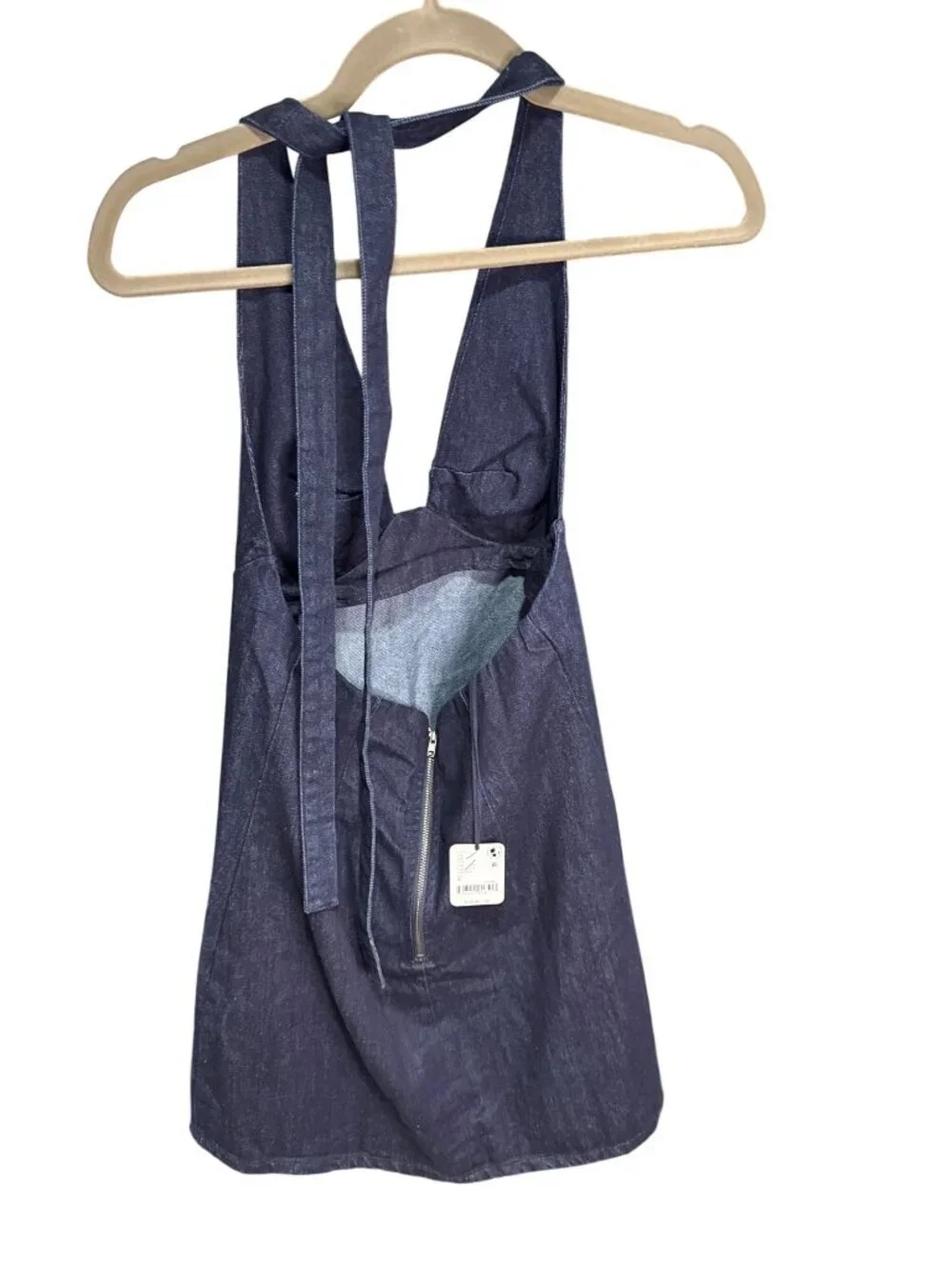 NWT Free People Trevi Blue Denim Mini Dress XS MSRP $108